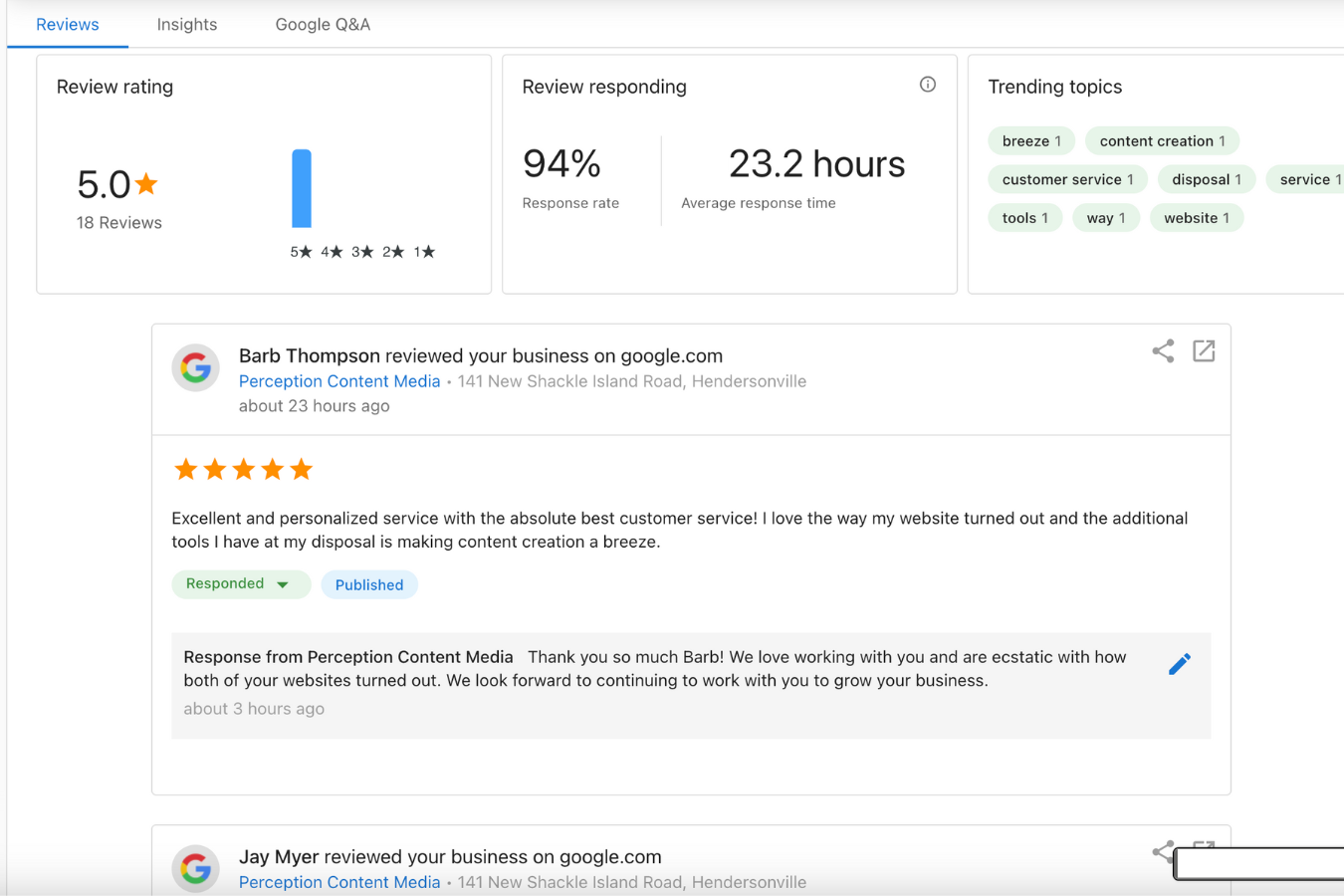 Reputation Management software on desktop